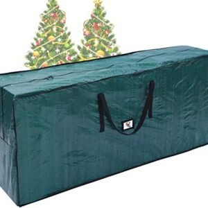 Christmas Tree Storage Bag, Ohuhu Extra Large Christmas Tree Storage Multipurpose Storage Bag with Reinforced Handles Zipper Tear Proof Material for 6-9ft Artifical Tree (65'' x 15'' x 30'', green)