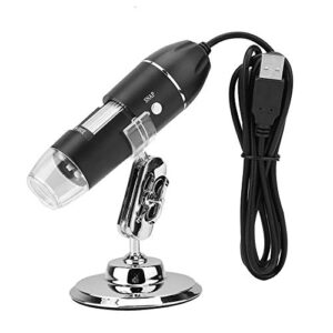 Oumefar LED Digital Microscope 50X to 500X 2MP USB Magnifier 8 LED Magnification Endoscope Camera Magnifier PC Video Camera with Stand(Support USB UVC Protocol Equipment)
