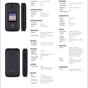 H2O Wireless PREPAID | Alcatel SMARTFLIP 4052R | 4G LTE | 4GB Flip-Phone | SIM Included | Black |