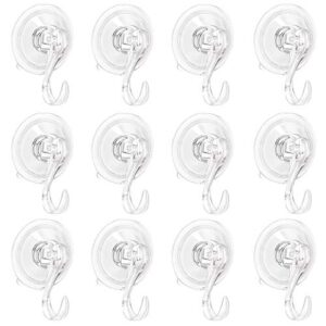 12pcs wreath hanger, suction cup hooks with key lock, heavy duty shower suction cup hook wall door glass window bathroom suction cups hook, door hanger, vacuum plastic hooks holds up to 22lbs