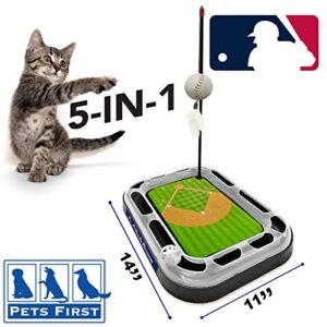 Pets First Atlanta Braves Baseball Cat Scratcher Toy