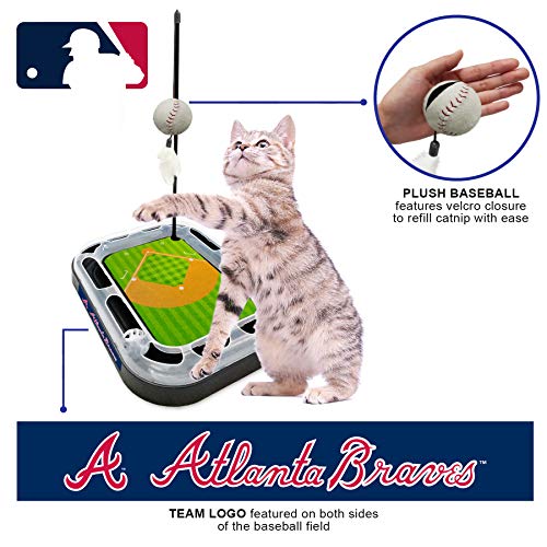 Pets First Atlanta Braves Baseball Cat Scratcher Toy