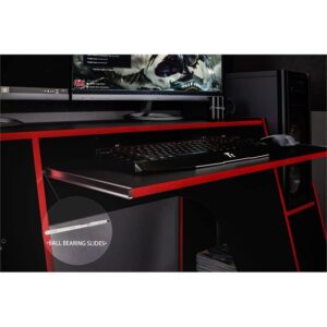 Polifurniture Kyoto Gaming Desk, Black & Red