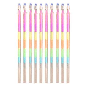 opla3ofx 10pcs colorful 0.5mm gel ink pen refills glitter school drawing write stationeryfine point, durable and smoth to write1#