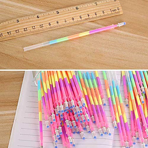 Opla3ofx 10Pcs Colorful 0.5mm Gel Ink Pen Refills Glitter School Drawing Write StationeryFine point, Durable and Smoth to Write1#