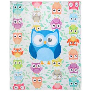 owl throw blanket, adorable super-soft extra-large fluffy owl blanket for toddlers kids baby adults teens boys and girls, fleece owl blanket (50 in x 60 in) warm and cozy throw for bed crib or couch