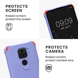 kwmobile Crossbody Case Compatible with Xiaomi Redmi Note 9 Case - TPU Silicone Cover with Strap - Lavender