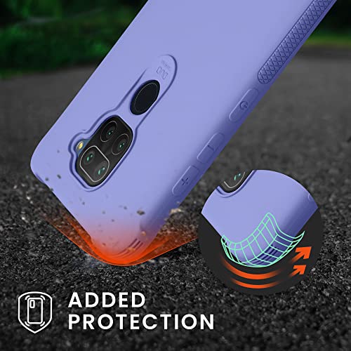 kwmobile Crossbody Case Compatible with Xiaomi Redmi Note 9 Case - TPU Silicone Cover with Strap - Lavender