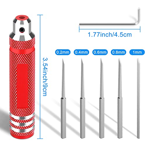 FPVERA 5 IN 1 Prime Model Scriber Gundam Resin Carved Scribe Line Hobby Cutting Tool Chisel (0.2/0.4/0.6/0.8/1.0mm)