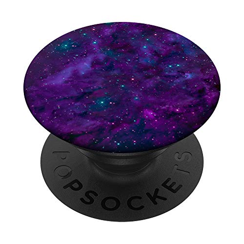 Cell Phone Button Holder Pop Out Grip Purple Nebula Galaxy PopSockets PopGrip: Swappable Grip for Phones & Tablets