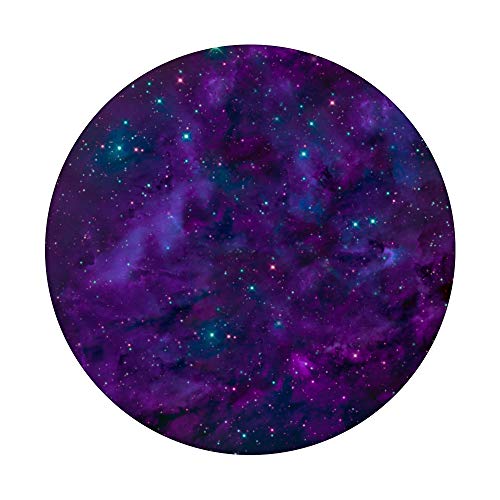 Cell Phone Button Holder Pop Out Grip Purple Nebula Galaxy PopSockets PopGrip: Swappable Grip for Phones & Tablets