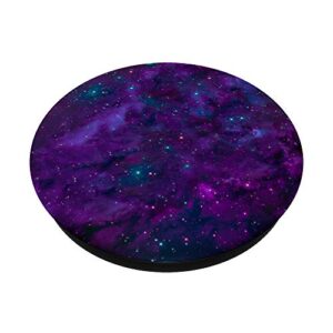 Cell Phone Button Holder Pop Out Grip Purple Nebula Galaxy PopSockets PopGrip: Swappable Grip for Phones & Tablets