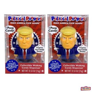 political poopers 2-pack president trump candy dispenser
