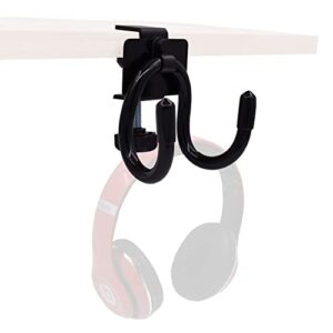 yyst clamp-on headphone holder desk side headphone hanger to reduce desk clutter (4 lb. capacity)- no headphone (1)