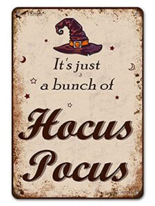 it's just a bunch of hocus pocus halloween decoration iron poster painting tin sign vintage wall decor for cafe bar pub home beer decoration crafts