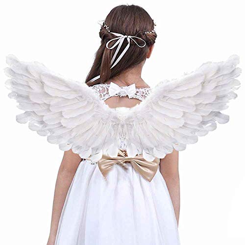 SLanC Angel Wings Kids Angel Feather Wings White Children's Adult Halloween Unique Gift Christmas