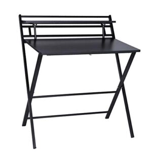 Double Layer Folding Study Desk for Small Space Home Office Desk Simple Laptop Writing Table 80x 50x72.5cm -Ship Fron USA