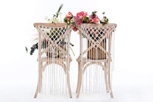 hysunland macrame chair decor for wedding party chair decorations boho home décor, set of 2