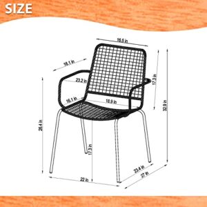 Brampton Patio Bloomington 7-Piece Outdoor Rectangular Dining Table Set | Teak Finish | Ideal for Patio and Indoors