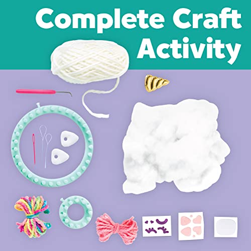 Creativity for Kids Quick Knit Loom Unicorn Plushie - Knitting Craft Kit for Kids - Create a DIY Unicorn Plush Toy