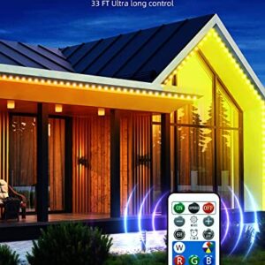 LOGUIDE Solar Rope Lights 33ft 11 Colors Changing Outdoor 100 LED Remote Twinkle Rope Tube Fairy Lights Rope Tube Lights Christmas Wedding Party Yard Waterproof(Rope Lights Multicolor)