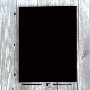 Hamilco Card Stock Blank Cards and Envelopes - Flat 5x7 Black Cardstock Paper 50 Pack