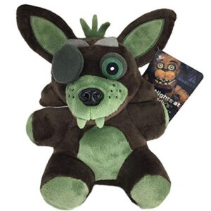 qichemaoy Nights at Freddyfts Figure Location Funtime Freddy Fazbear Foxy Plush Toy Keychain Collectible Plushie 7inch, Green