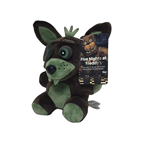 qichemaoy Nights at Freddyfts Figure Location Funtime Freddy Fazbear Foxy Plush Toy Keychain Collectible Plushie 7inch, Green