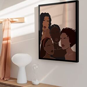 HAUS AND HUES African American Women Painting for Walls African Art Wall Decor | Black Women Wall Art | Black Art Paintings for Wall | Black Woman Wall Art | UNFRAMED (12x16)