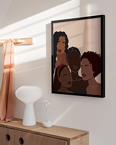 HAUS AND HUES African American Women Painting for Walls African Art Wall Decor | Black Women Wall Art | Black Art Paintings for Wall | Black Woman Wall Art | UNFRAMED (12x16)