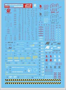 ansai decals decal fits hobby mg unicorn rx-0 modeling decals