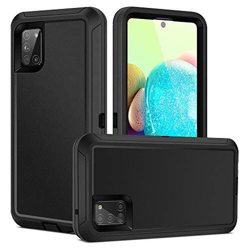 Jelanry for Samsung A71 5G Case Heavy Duty Protective Shell [Not for Verizon A71 5G UW] Shockproof Sports Anti-Scratches Cover Non-Slip Bumper Hybrid Phone Case for Samsung Galaxy A71 5G Black