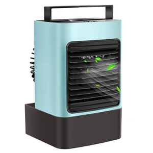 ovpph portable air conditioner fan, personal air cooler desk fan mini space evaporative cooler for room home office dorm (blue)