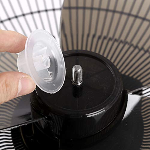 CHICTRY Plastic Fan Blade Replacement Leaves with Nut Cover for Household Standing Pedestal Fan Table Fanner General Accessories Black 3 Leaves 16 inch