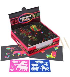 scratch art for kids, 100 magic arts and crafts for kids, paint for kids birthday game party christmas craft gifts, cool toys for girls and girls use imagination to create children's own paintings