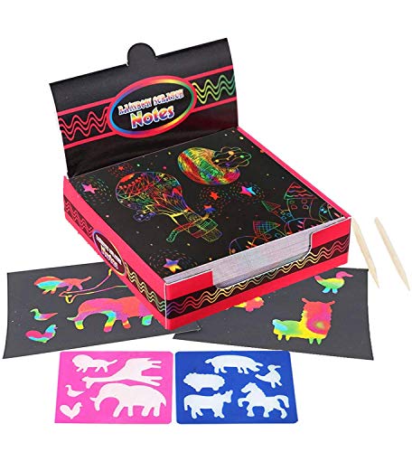 Scratch Art for Kids, 100 Magic Arts and Crafts for Kids, Paint for Kids Birthday Game Party Christmas Craft Gifts, Cool Toys for girls and Girls Use imagination to Create Children's Own Paintings