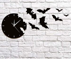 imikeya wall clock 3d bats wall decoration realistic scary bat wall decal sticker decor for bathroom bedroom