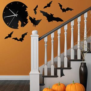 IMIKEYA Wall Clock 3D Bats Wall Decoration Realistic Scary Bat Wall Decal Sticker Decor for Bathroom Bedroom