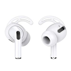 airpods pro silicone earhooks case, ifcase anti-slip ear hooks cover accessories compatible with airpods pro (white)