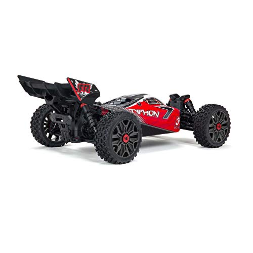ARRMA 1/8 Typhon 4X4 V3 3S BLX Brushless Buggy RC Truck RTR (Transmitter and Receiver Included, Batteries and Charger Required), Red, ARA4306V3, Unisex Adult
