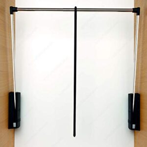 Servetto ClosetPro Soft-Close Wardrobe Lift Expanding Steel Tubing with Black Plastic Housing, 22 lb Weight Rating, Made in Italy (30 5/16" - 47 1/4")