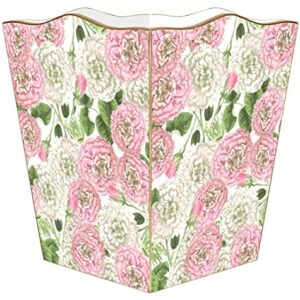 Marye-Kelley Heirloom Flowers Wastepaper Basket • Floral Home Decor •