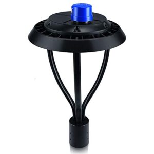 led post top light 150w with photocell dlc etl listed 21,000lm outdoor post top led circular area pole light [500w equivalent] 5000k daylight ip65 waterproof post top lamp for garden yard street