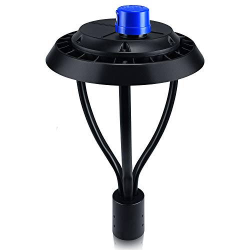 Led Post Top Light 150W with Photocell DLC ETL Listed 21,000Lm Outdoor Post Top LED Circular Area Pole Light [500W Equivalent] 5000K Daylight IP65 Waterproof Post Top Lamp for Garden Yard Street