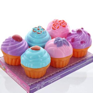 giftexpress 6 pcs pretend play food dessert set, mini toy cupcakes for kids, petite pastries toys