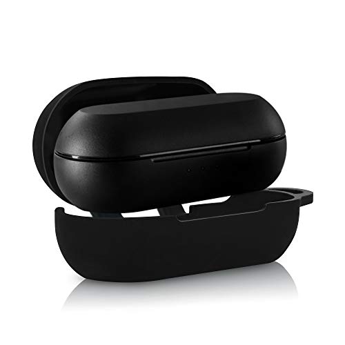 kwmobile Case Compatible with Anker Soundcore Liberty Neo Case - Silicone Cover Holder for Earbuds - Black