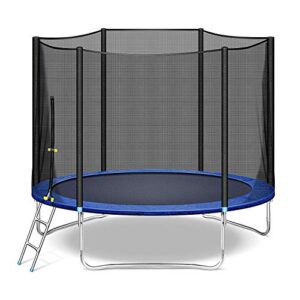 lukdof trampoline 10 ft with safety enclosure net for 3-4 kids combo bounce jumping mat and spring cover padding outdoor indoor