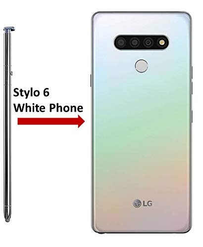 Stylo 6 Pen Replacement Touch Stylus Pen Part for LG Stylo 6 Stylus 6 Q730TM Q730AM Q730VS Q730MS Q730PS Q730CS Q730MA All Version Touch Pen Stylus Pen + Eject Pin (White Phone Pen)