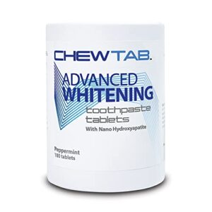 weldental chewtab advanced whitening toothpaste tablets with nano-hydroxyapatite peppermint refill