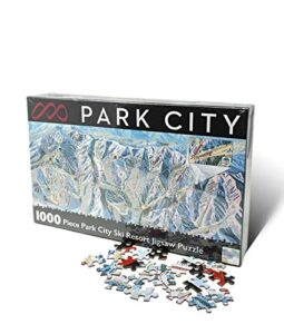 1000 piece jigsaw puzzle park city ski resort utah - for adults, families, skiing and hiking enthusiast - mtns co